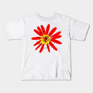 Fire flower abstract sunflower street wear Kids T-Shirt
